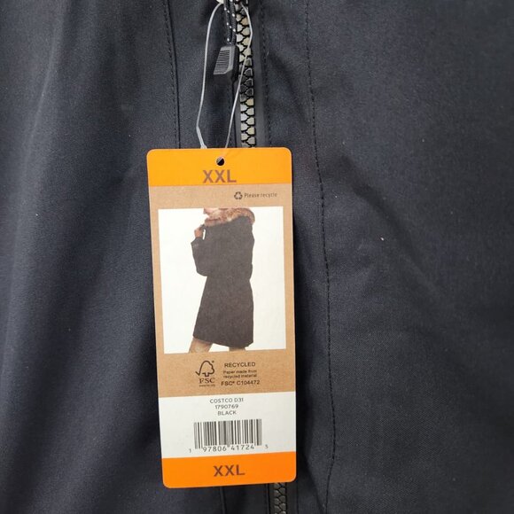 Eddie Bauer Women’s Faux Fur Collar Long Down Parka Coat – Black, XXL, Regular - Picture 5 of 13